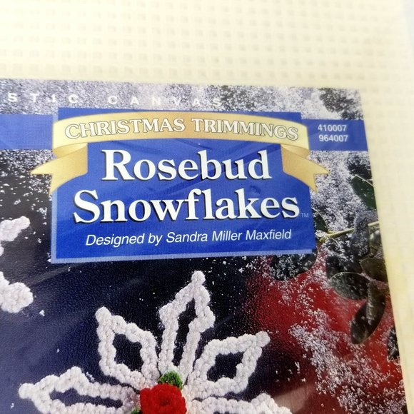 Needle Craft Plastic Canvas Cross Stitch Kit Rose Snowflake Christmas Home Decor - Picture 5 of 7